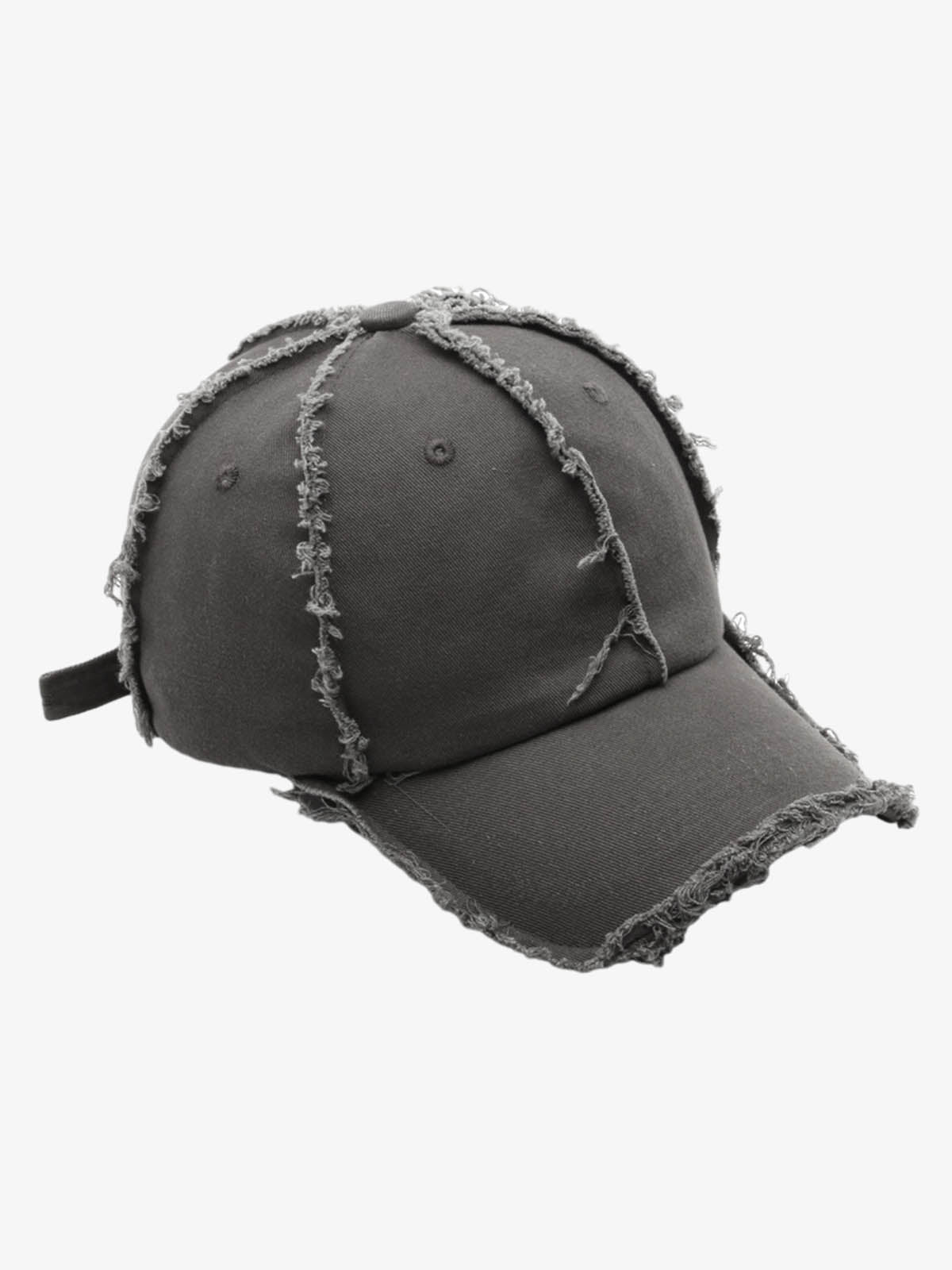 Cotton Baseball Cap with Frayed Edges - Vintage Distressed Dad Hat for Men and Women?