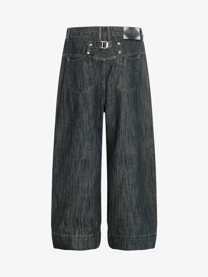 Wide-Leg High-Waisted Denim Trousers for Modern Fashionistas 