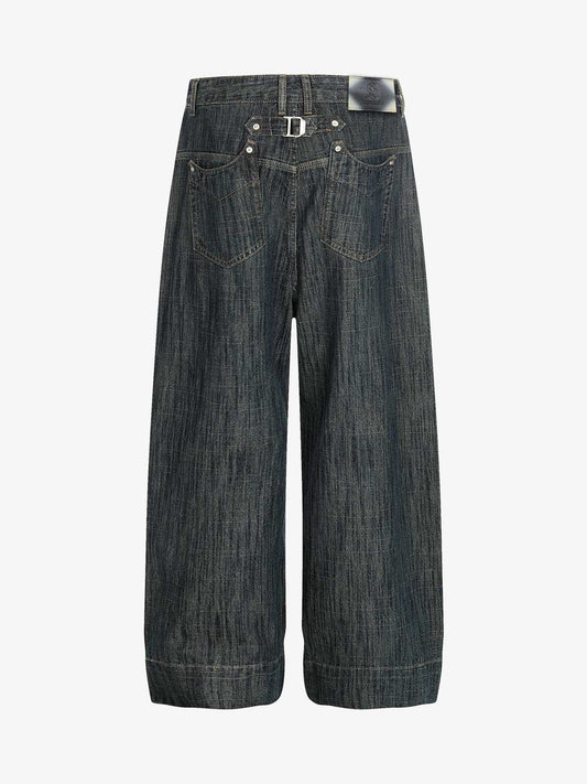 Wide-Leg High-Waisted Denim Trousers for Modern Fashionistas 