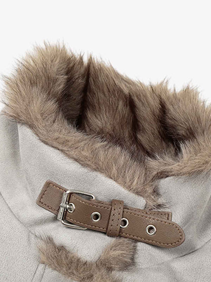 Stylish Faux Fur Collar Jacket for Men and Women - Perfect for Casual and Trendy Looks 