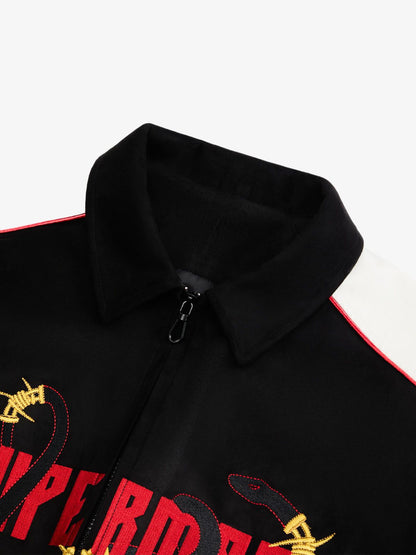 Original Embroidered Jersey Bomber Jacket - 2346 