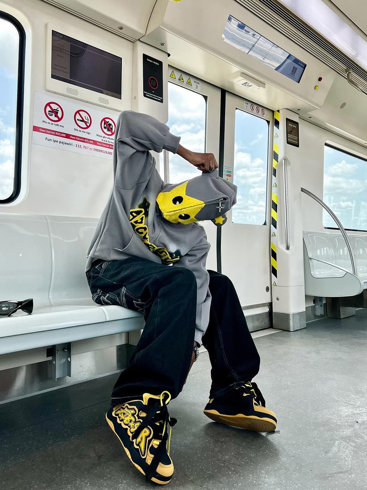 Thesupermade Star Embroidered Hooded Sweatshirt - 1843 