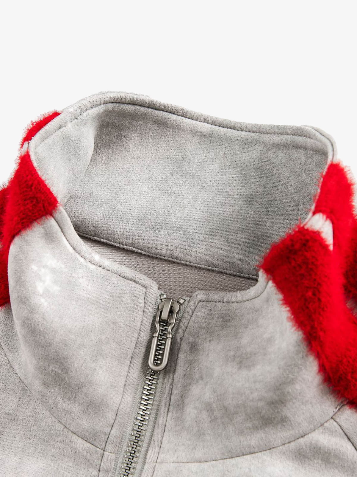 Wasteland Patchwork Graffiti Zip Up Jacket 