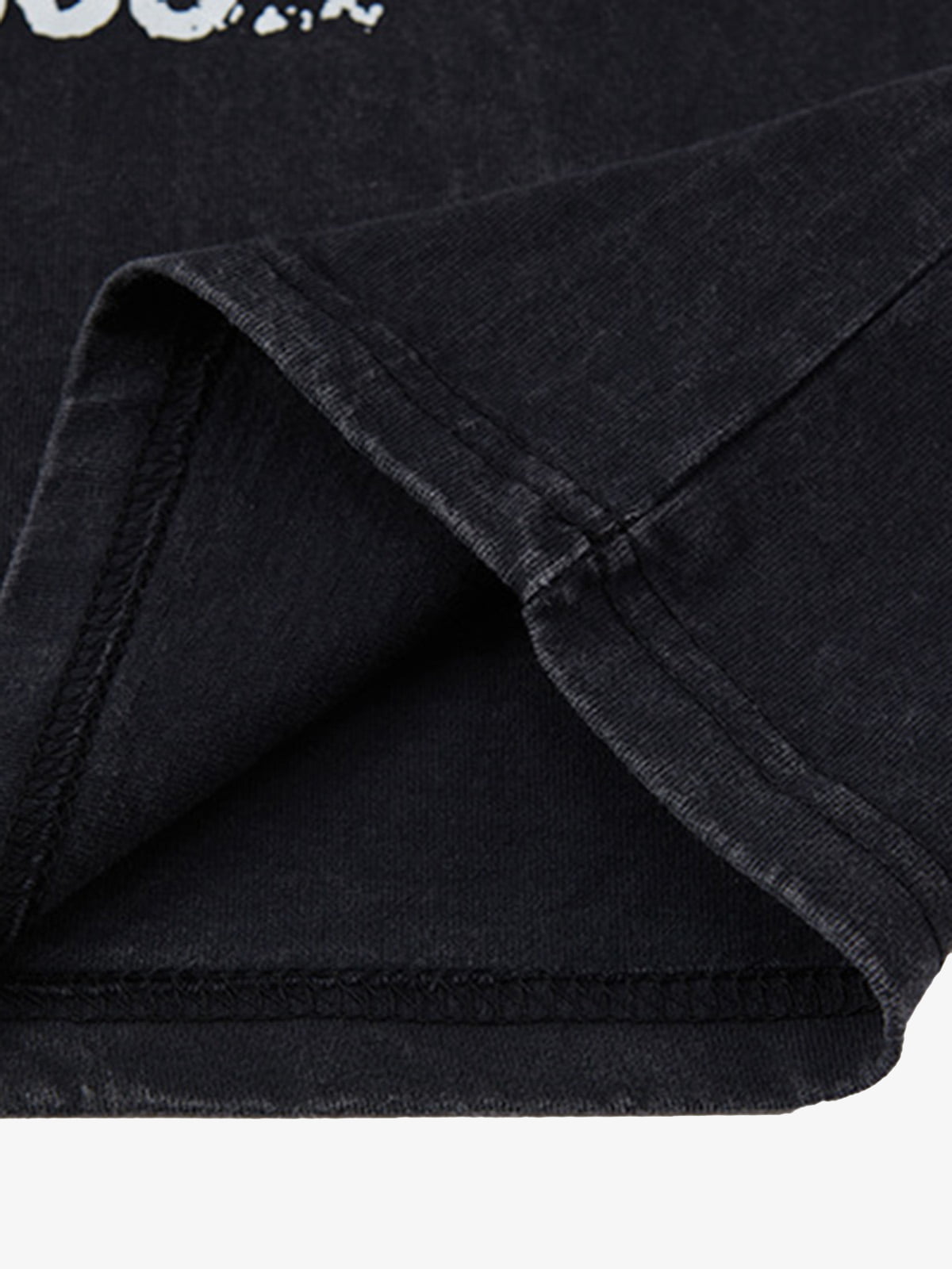 Retro Washed Letter Print Vest 