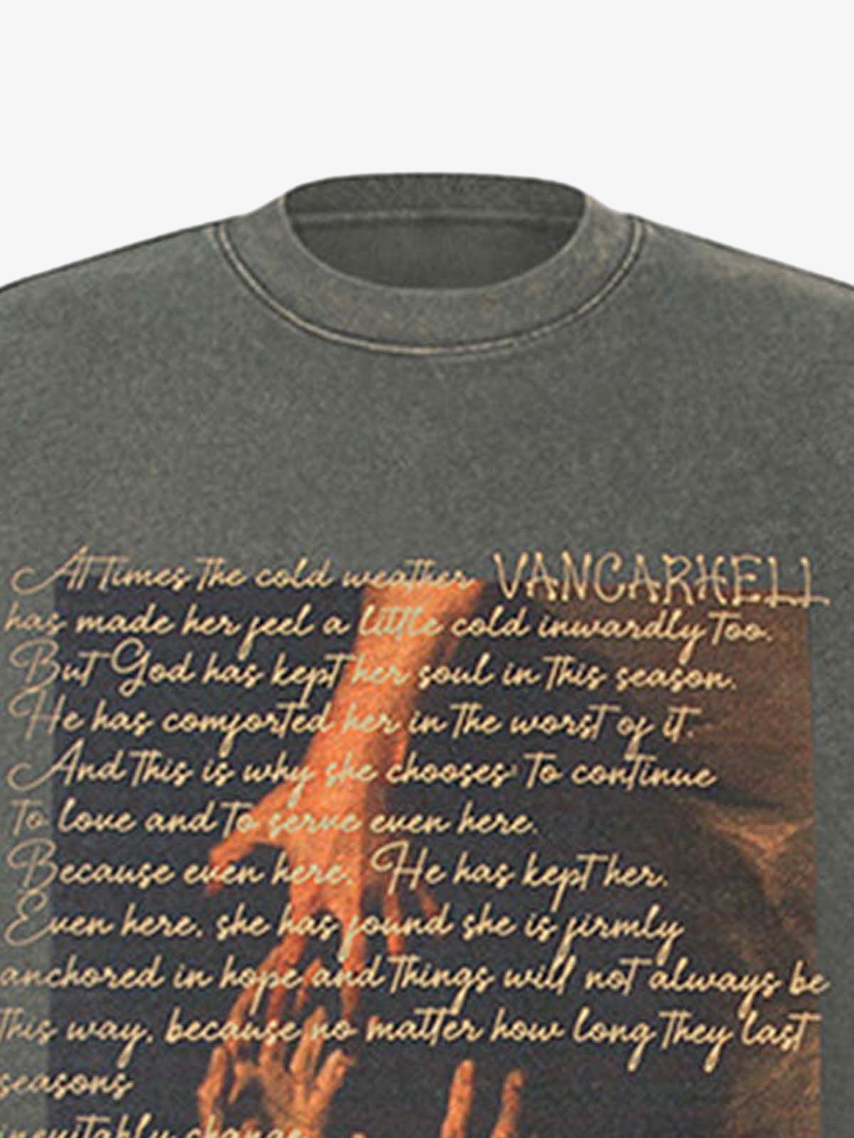 Washed Graphic Crew Neck T-Shirt 