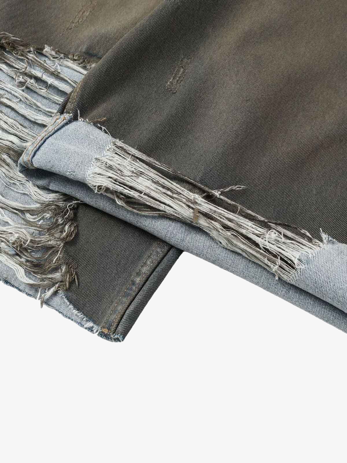 Ripped Dirty Dyed Stripped Jorts 