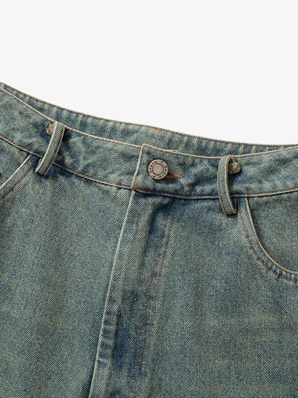 Gradient Washed Raw Edge Jorts 