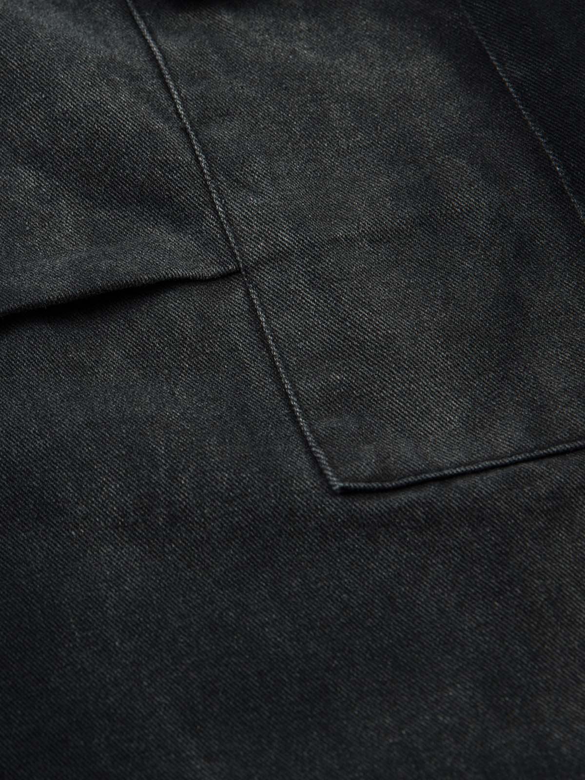 Washed Multi Pocket Drawstring Cargo Jeans 