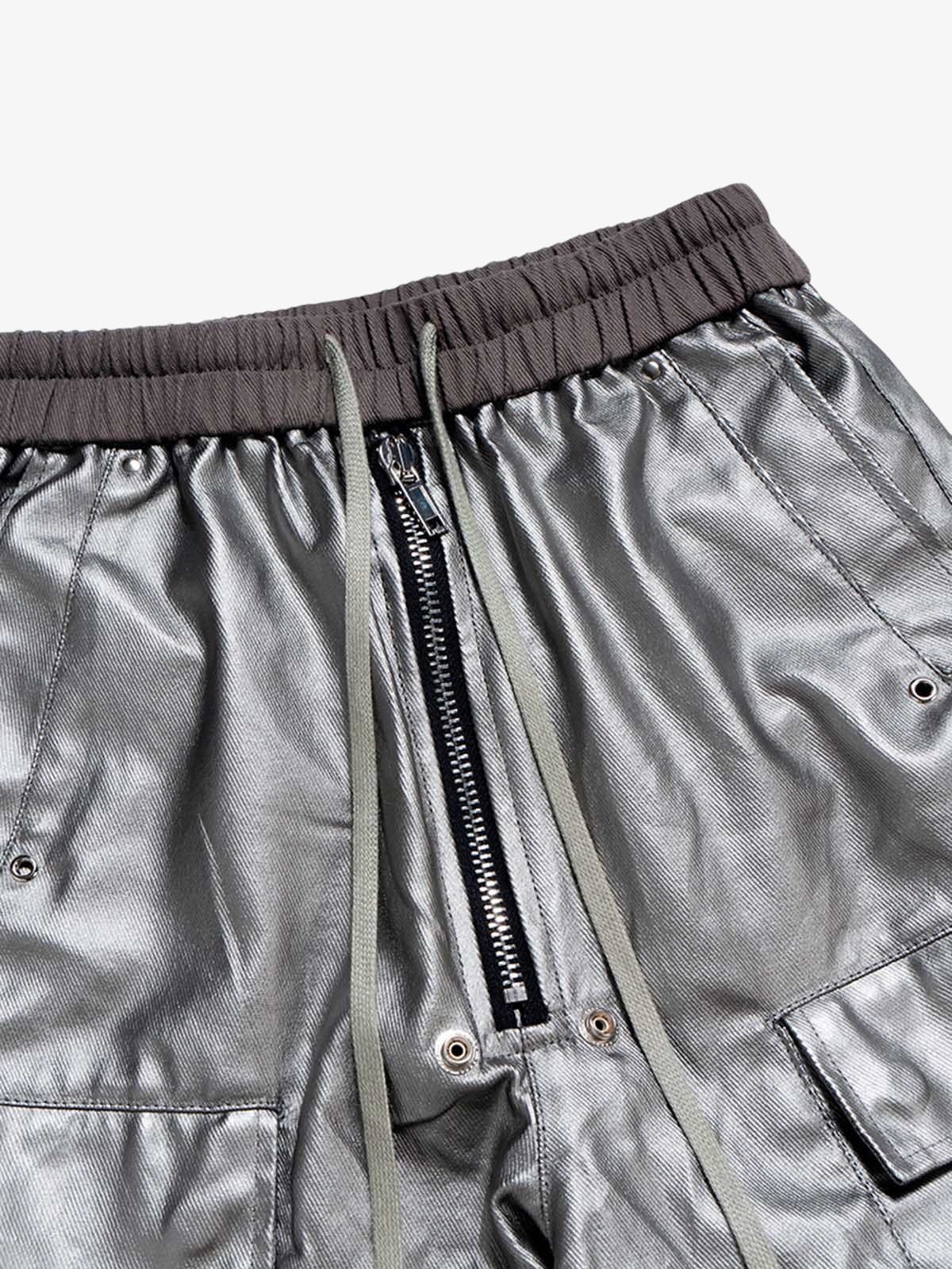 RO Style Matte Coated Leather Baggy Trousers - 2339 