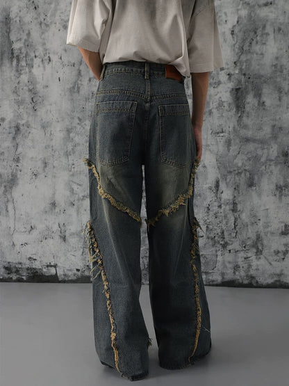Thesupermade High Street Hip Hop Washed Distressed Jeans - 2069 
