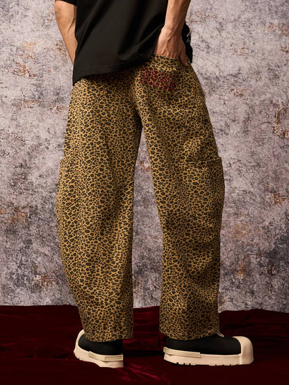 Cheetah Print Barrel Pants - 2416 