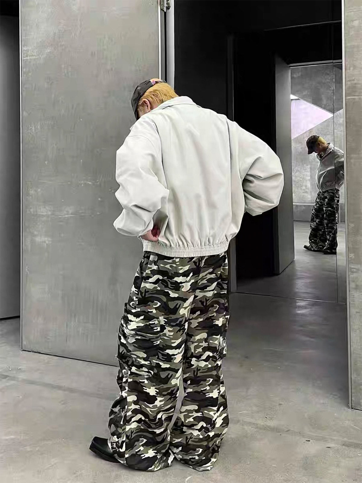 Thesupermade Retro Stand Collar Casual Jacket 