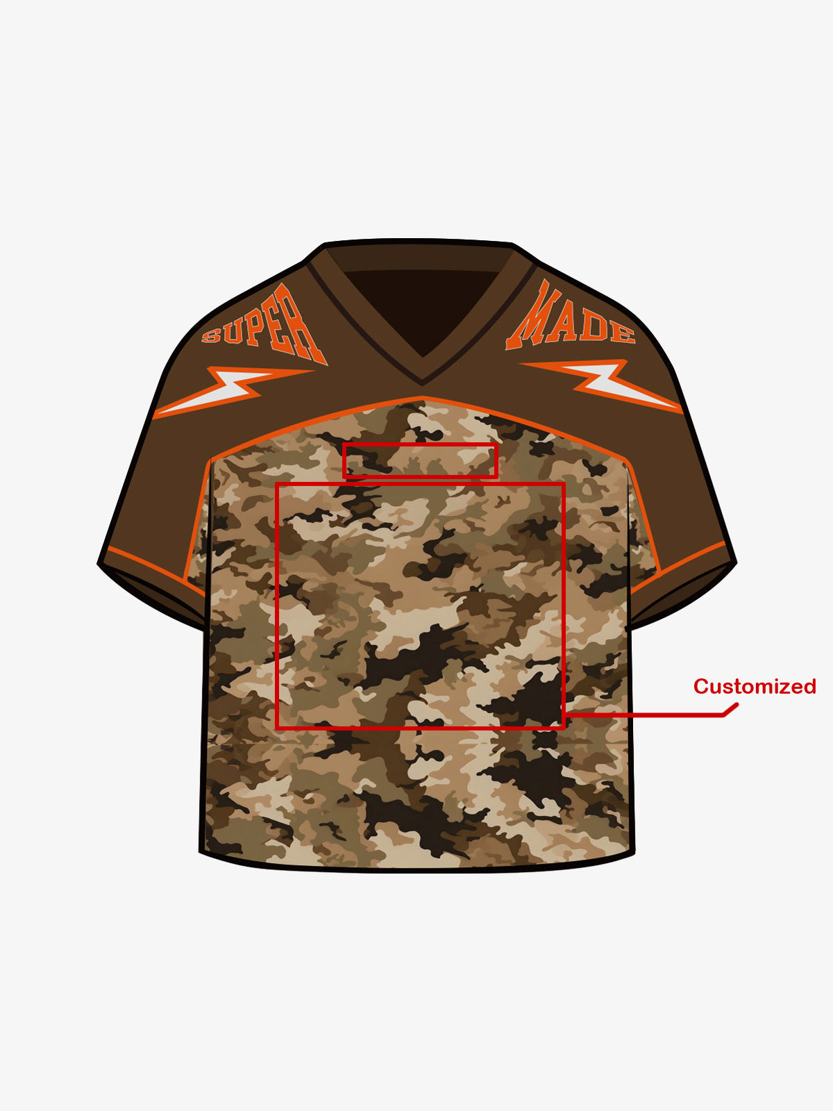 Original Camouflage Football Jersey T-Shirt - 2401 