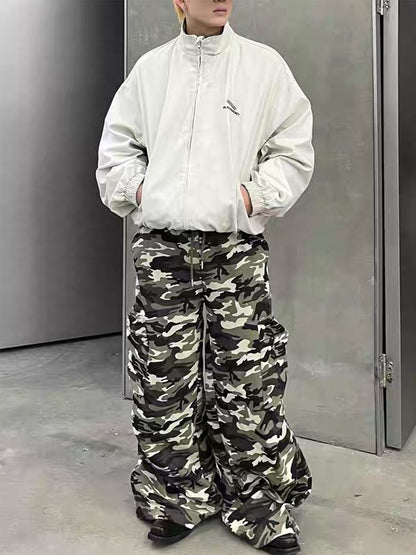 Thesupermade Retro Stand Collar Casual Jacket 