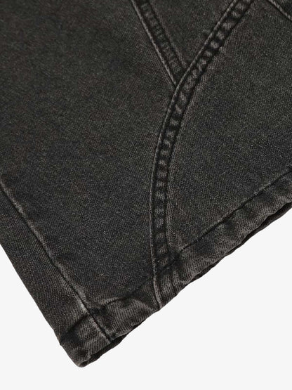 Washed Multi-Pocket Bootcut Jeans 