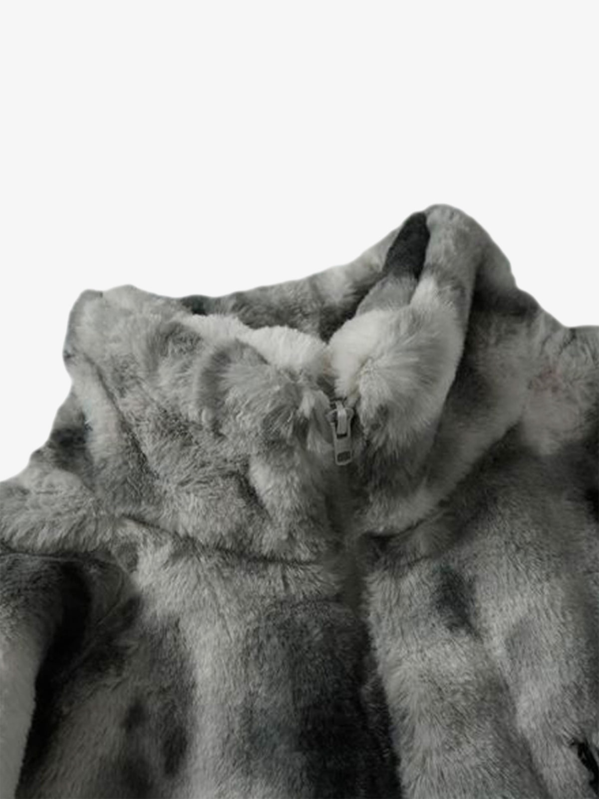 Heavy-Duty Faux Lambswool Tie-Dye Urban Jacket - 1558 