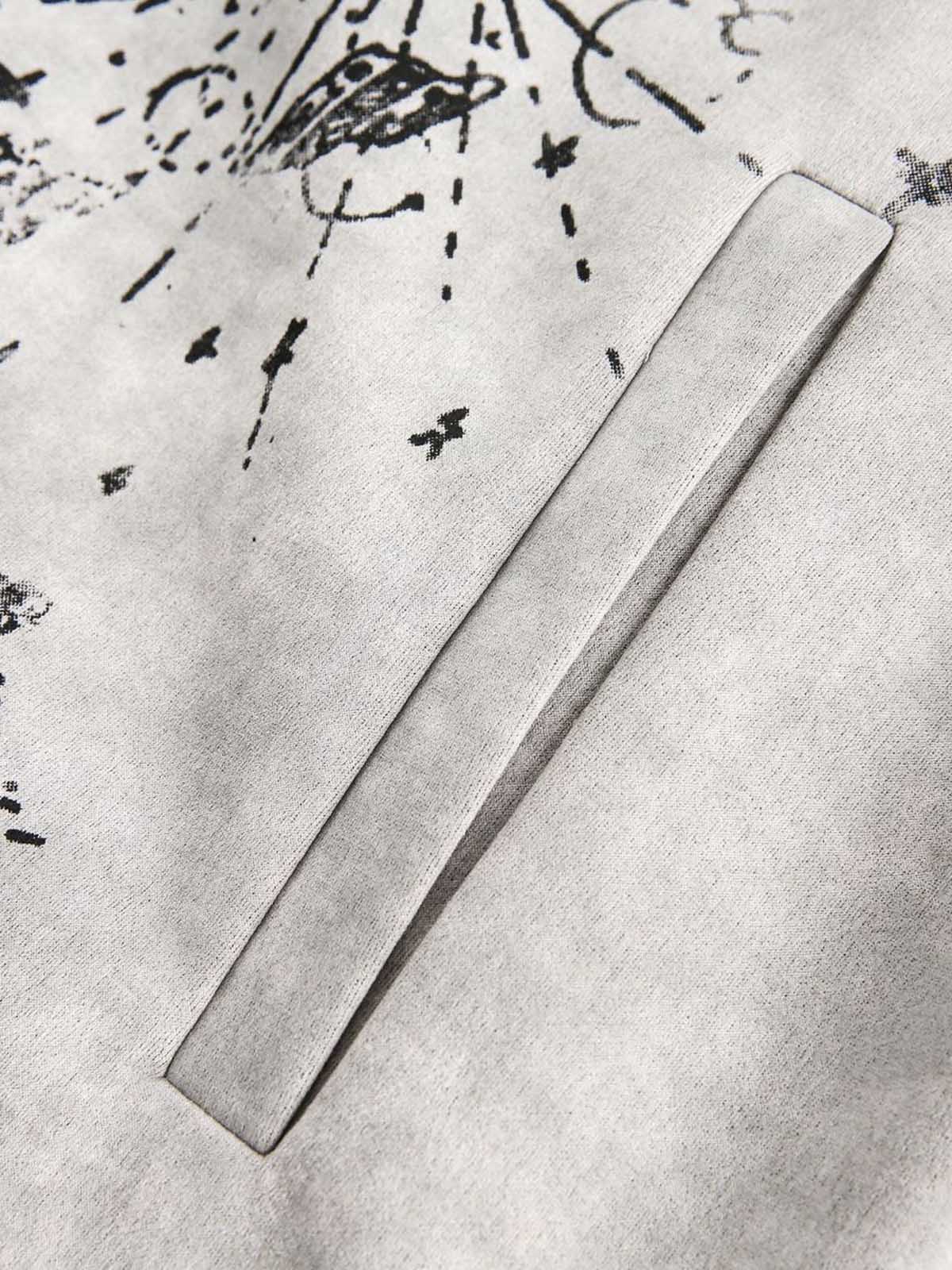 Wasteland Patchwork Graffiti Zip Up Jacket 