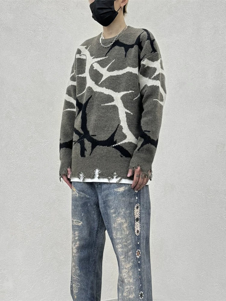 Thesupermade Thorn Destroyed Sweater 
