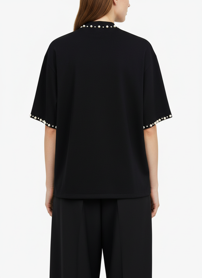 Jersey Letter Print Quick Dry V-neck T-shirt - 2389