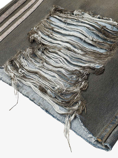 Ripped Dirty Dyed Stripped Jorts 