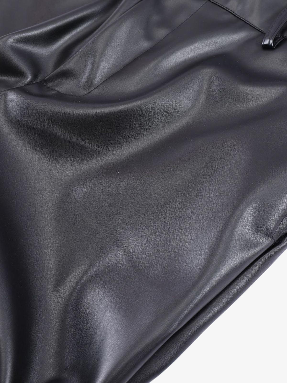 Thesupermade Punk Style Pleated Leather Pants - 2195 