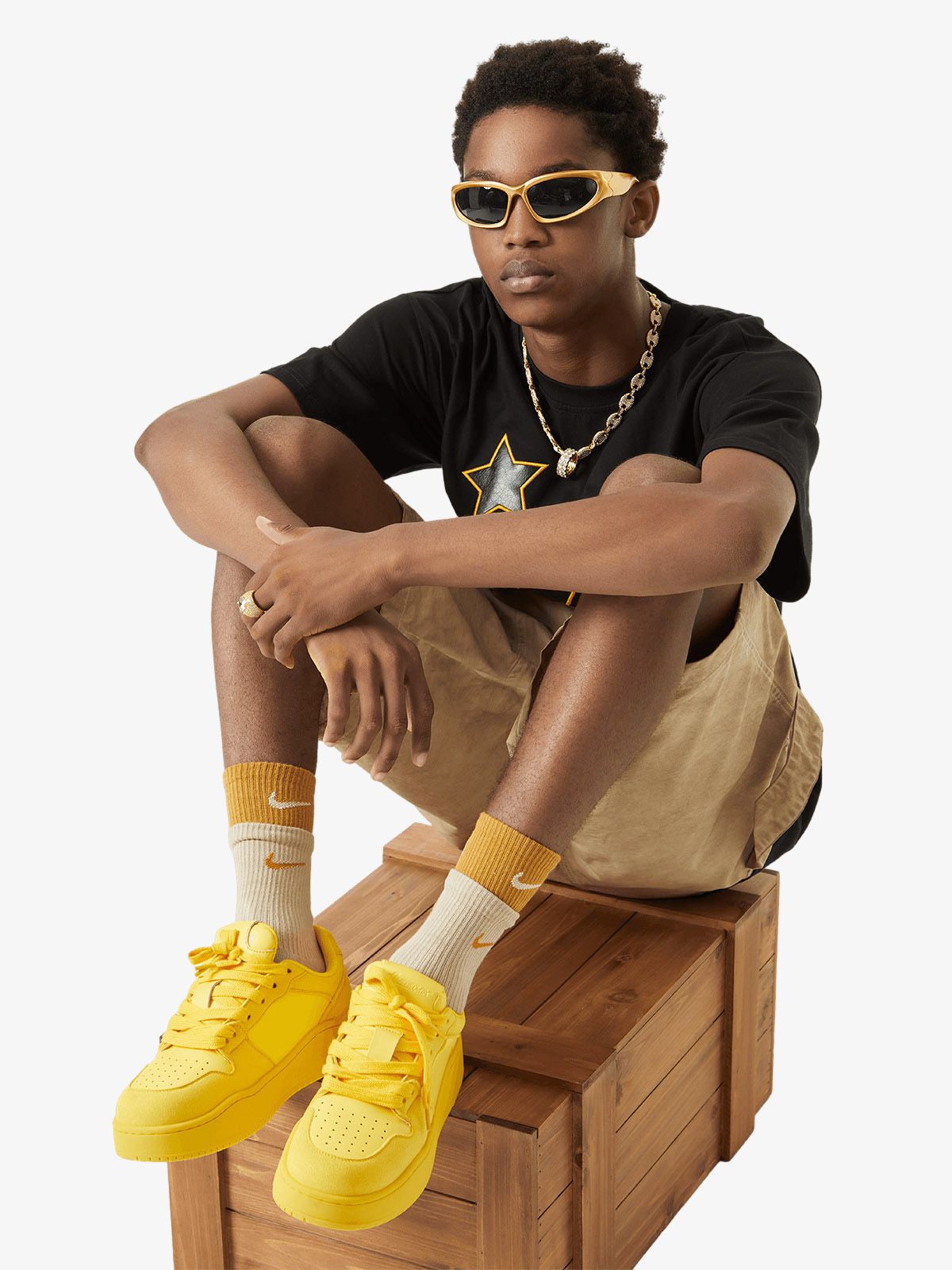 Thesupermade Retro Washed Distressed Hip-Hop Shorts 