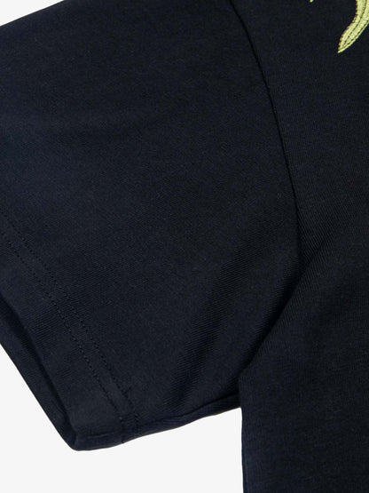 Floral Embroidered Oversized Short Sleeve T-Shirt 