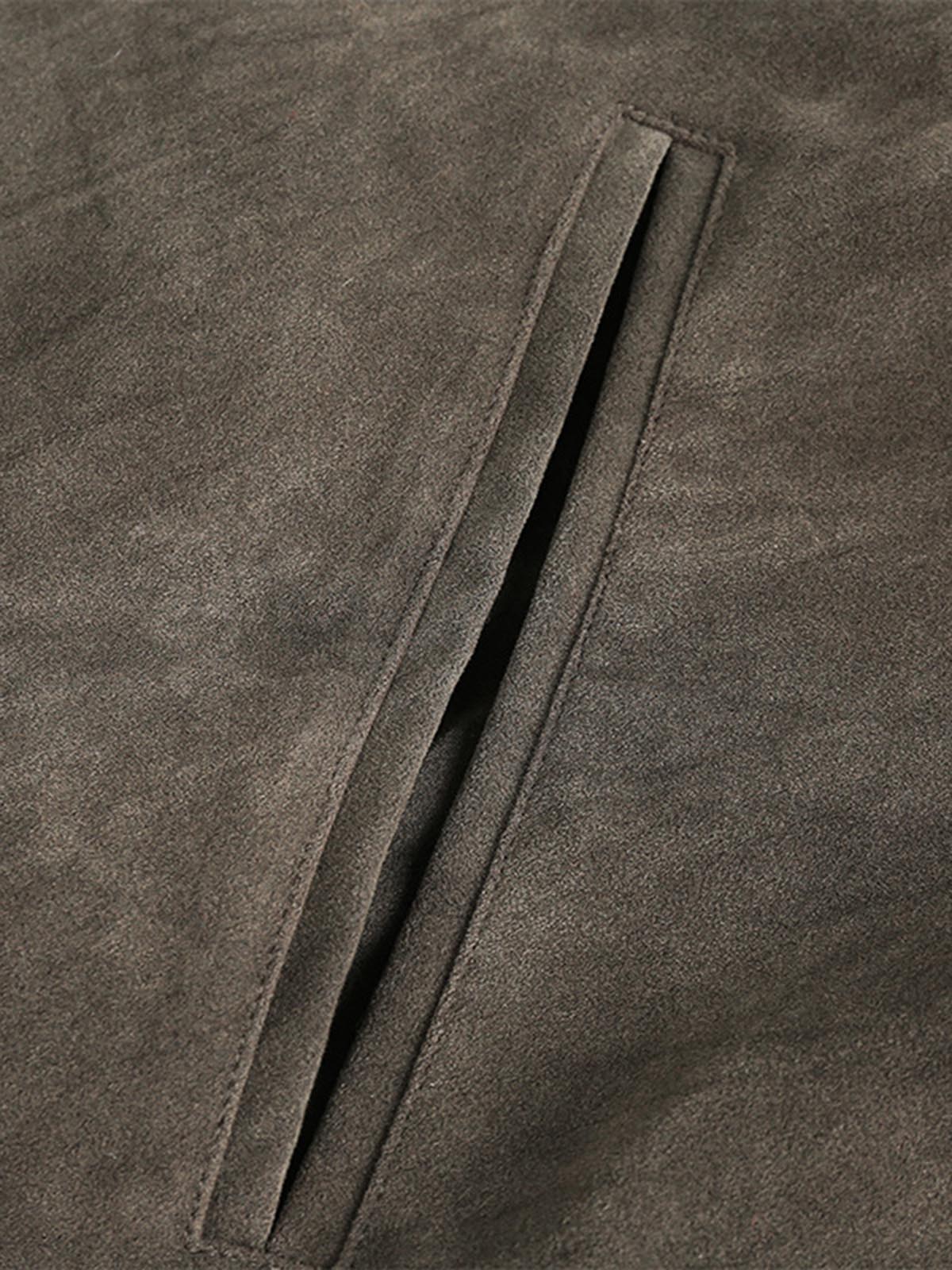 Retro Suede Detroit Motorcycle Jacket 