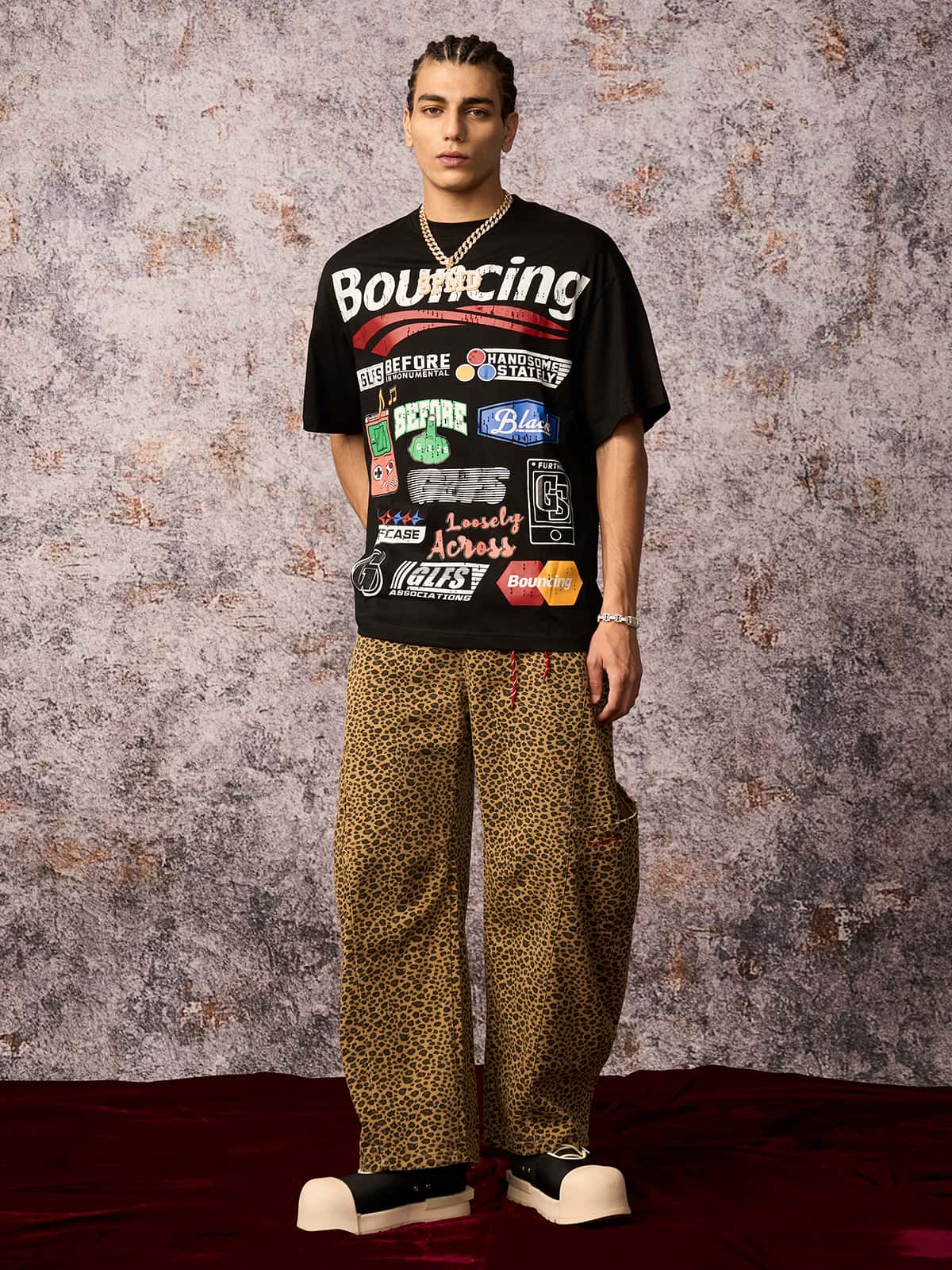 Cheetah Print Barrel Pants - 2416 