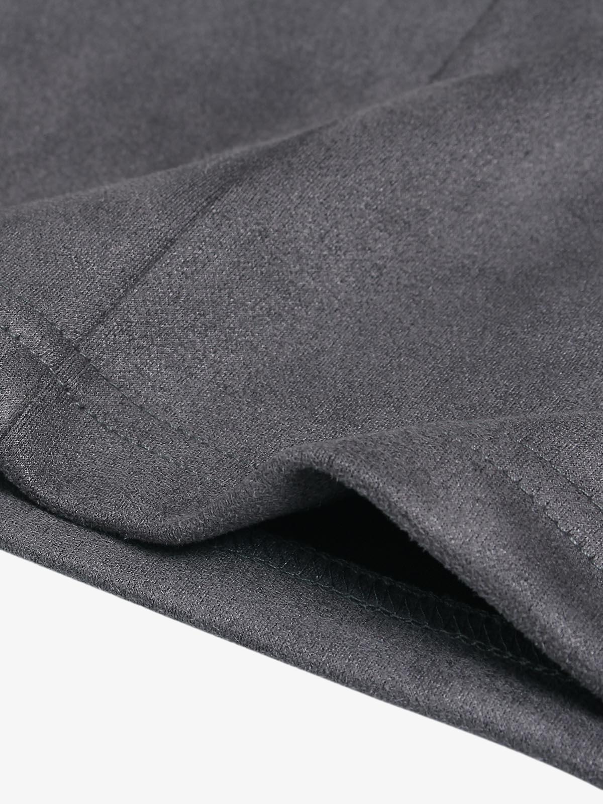 Suede Contrast Color Spliced Letter Embroidery Oversize T-shirt 