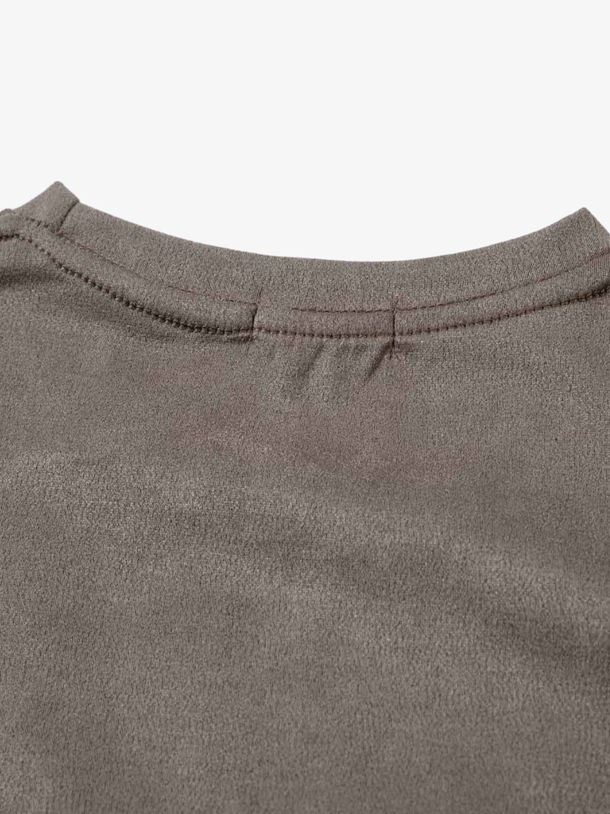 Thorn Embroidery Suede T-Shirt 