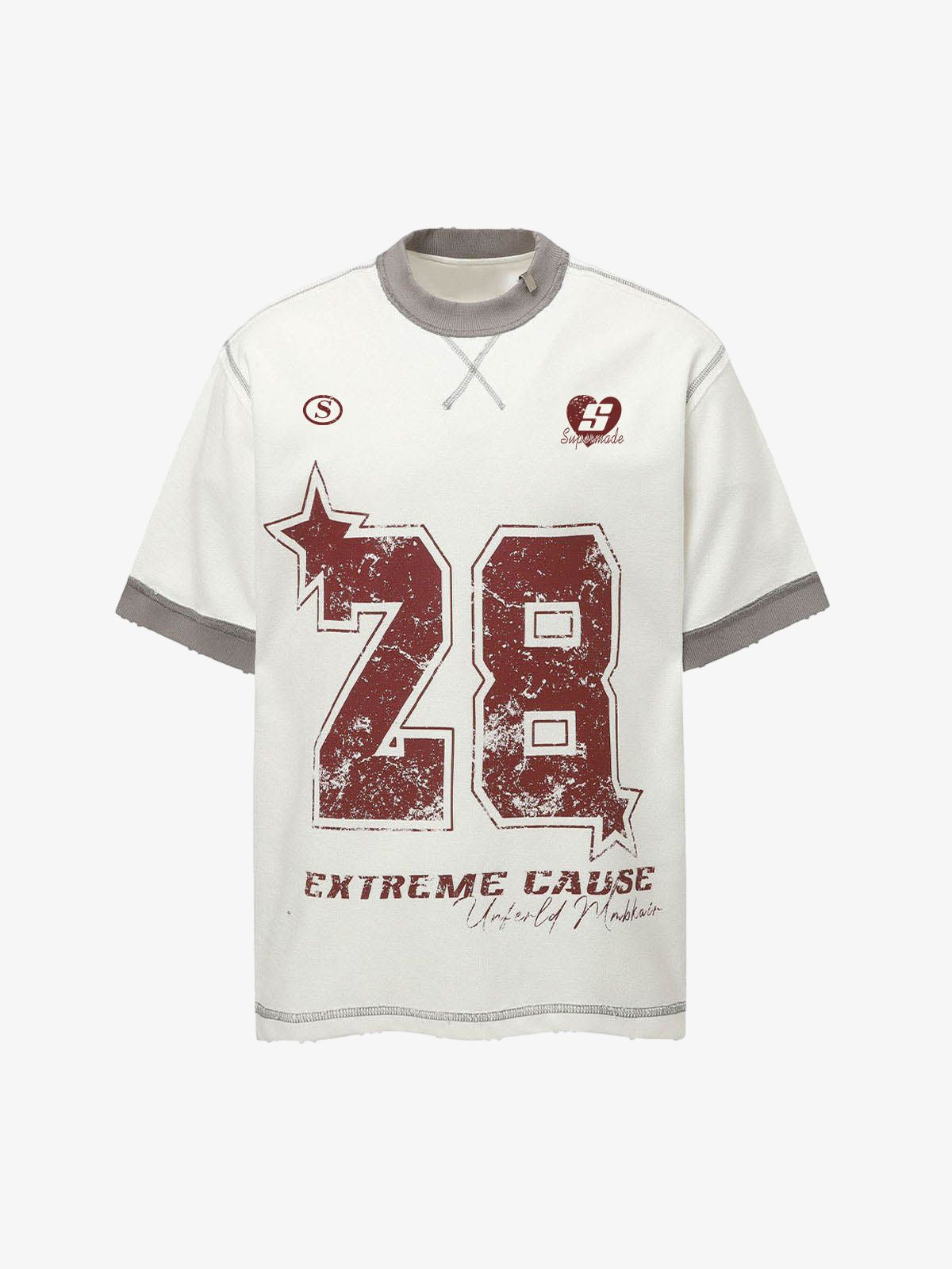Distressed NO. 28 Jersey T-Shirt 