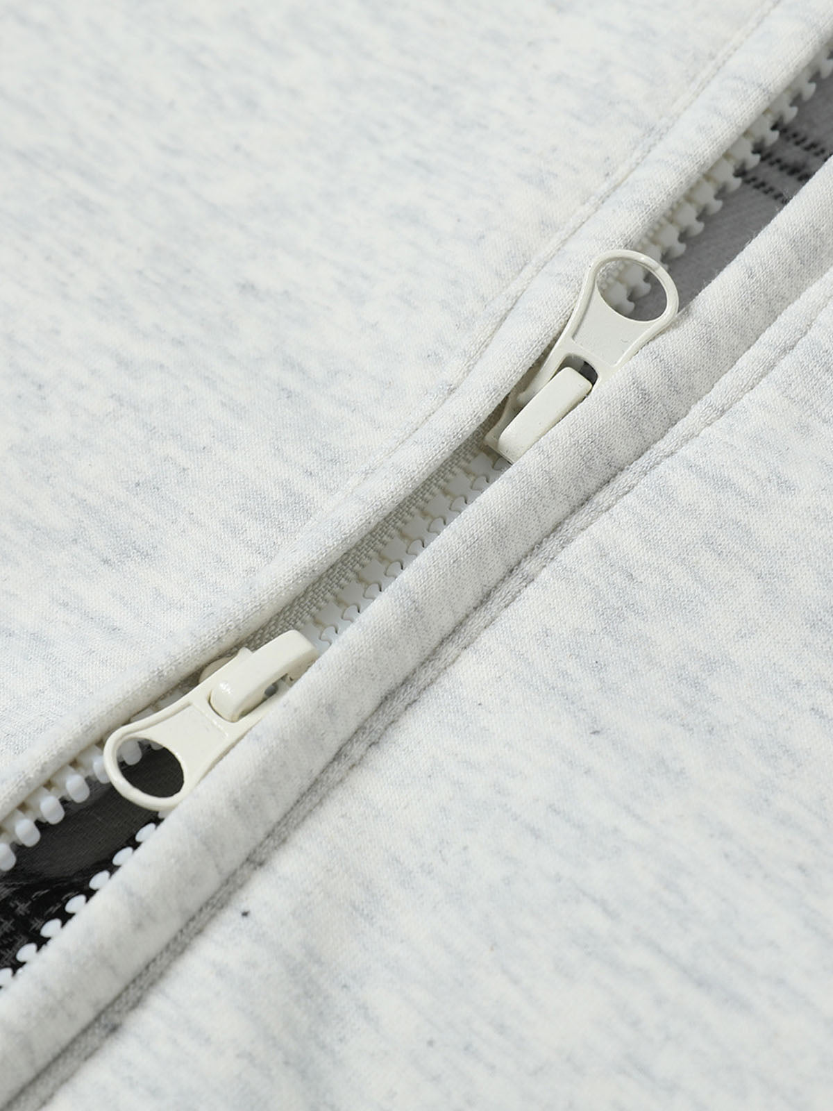 Retro Plaid Lining Zip Up Hooded Sweatshirt 