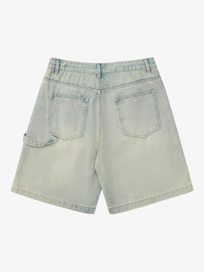 Thesupermade Retro Washed Hip-Hop Shorts 