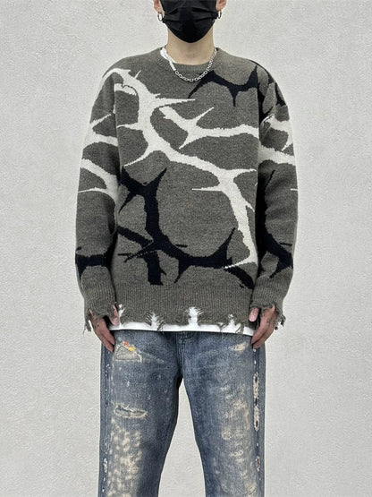 Thesupermade Thorn Destroyed Sweater 