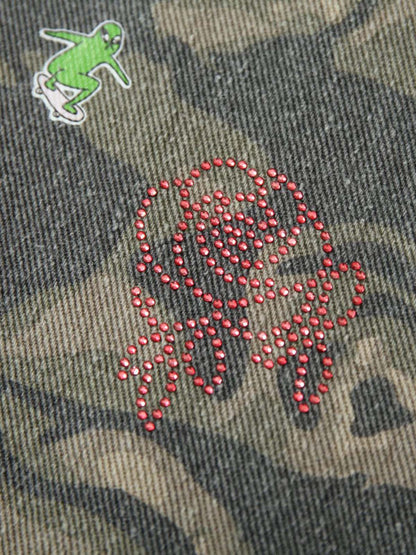 Graffiti Camouflage Patchwork Hooded Jacket 