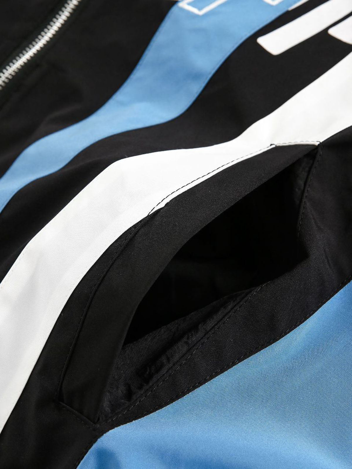 Retro Contrast Color Stitching Jersey Jacket 