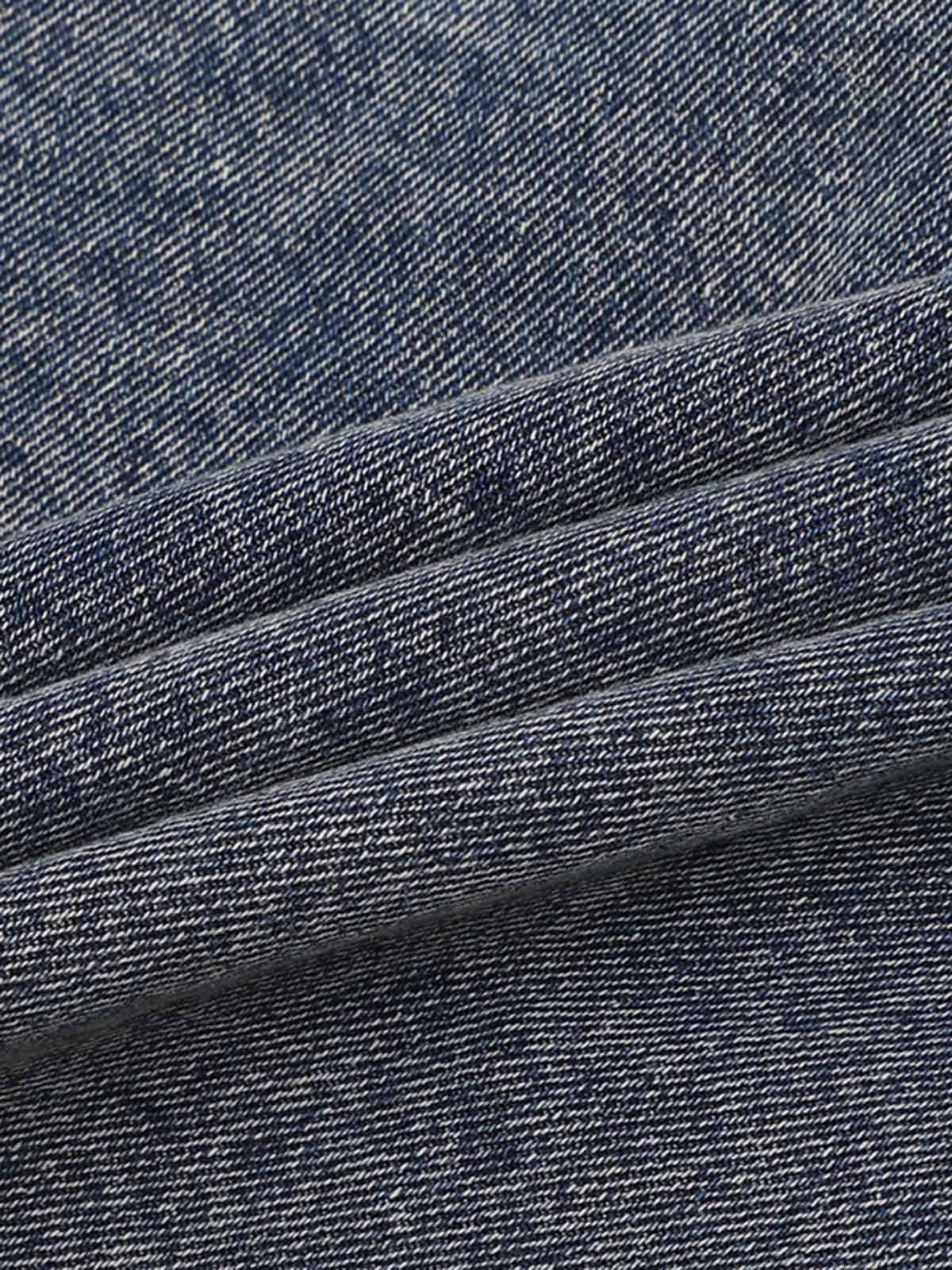 Thesupermade Patchwork Camouflage Ripped Shirt Jorts Denim Suit 