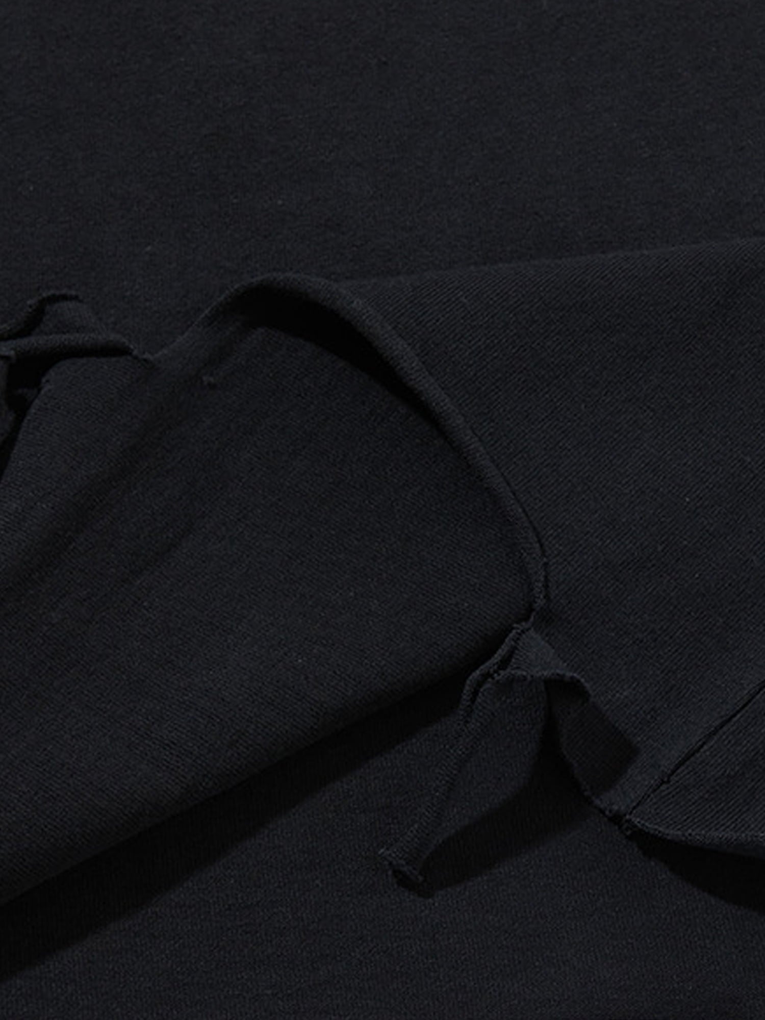 Tie -Dye Tattered Edge Necklace T-shirt 