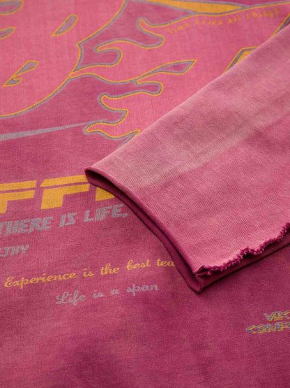 Thesupermade Washed Edge Long Sleeve T-shirt 