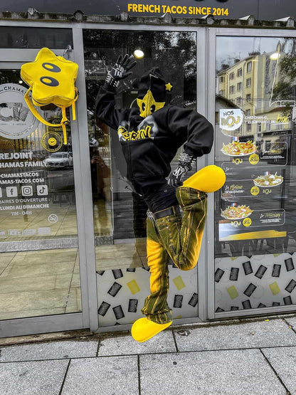 Thesupermade Star Embroidered Hooded Sweatshirt - 1843 