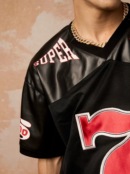 Original "SUPER 7" V-Neck Jersey T-SHIRT 