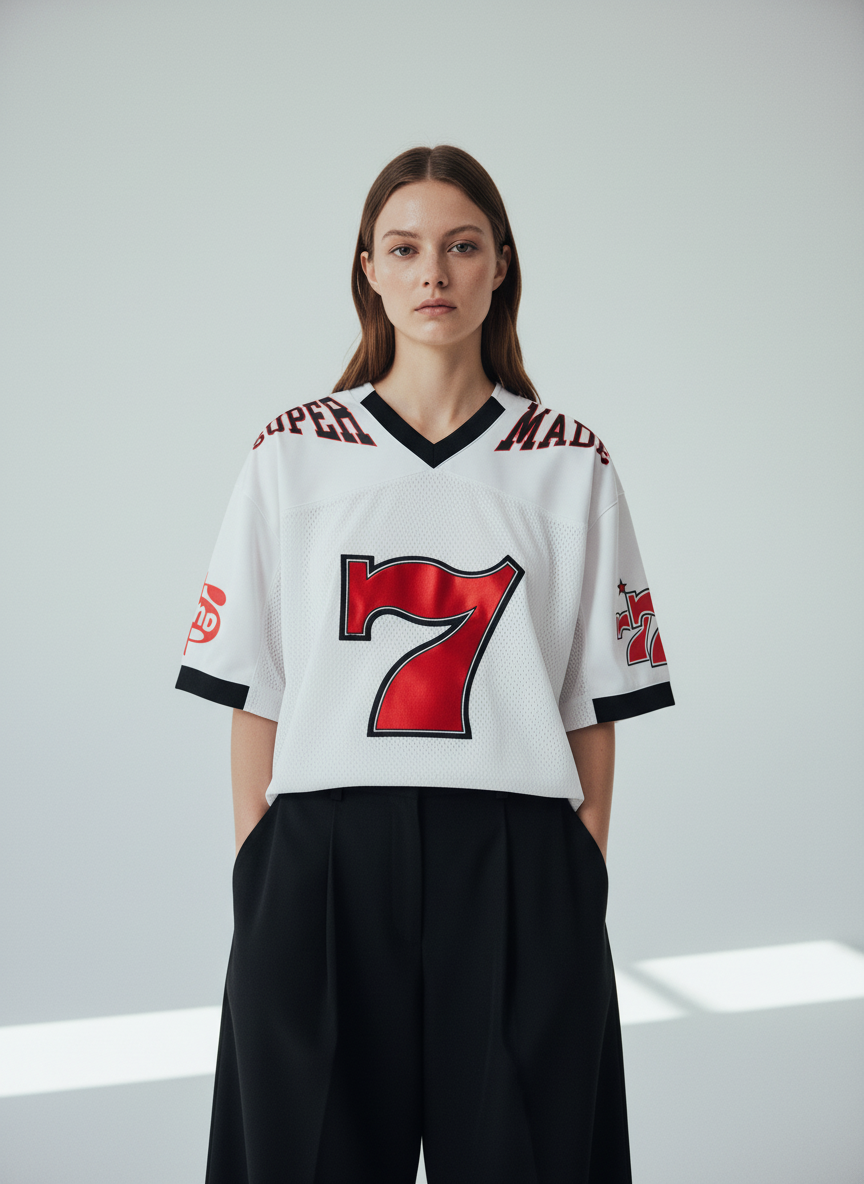 Original "SUPER 7" V-Neck Jersey T-SHIRT - 2400