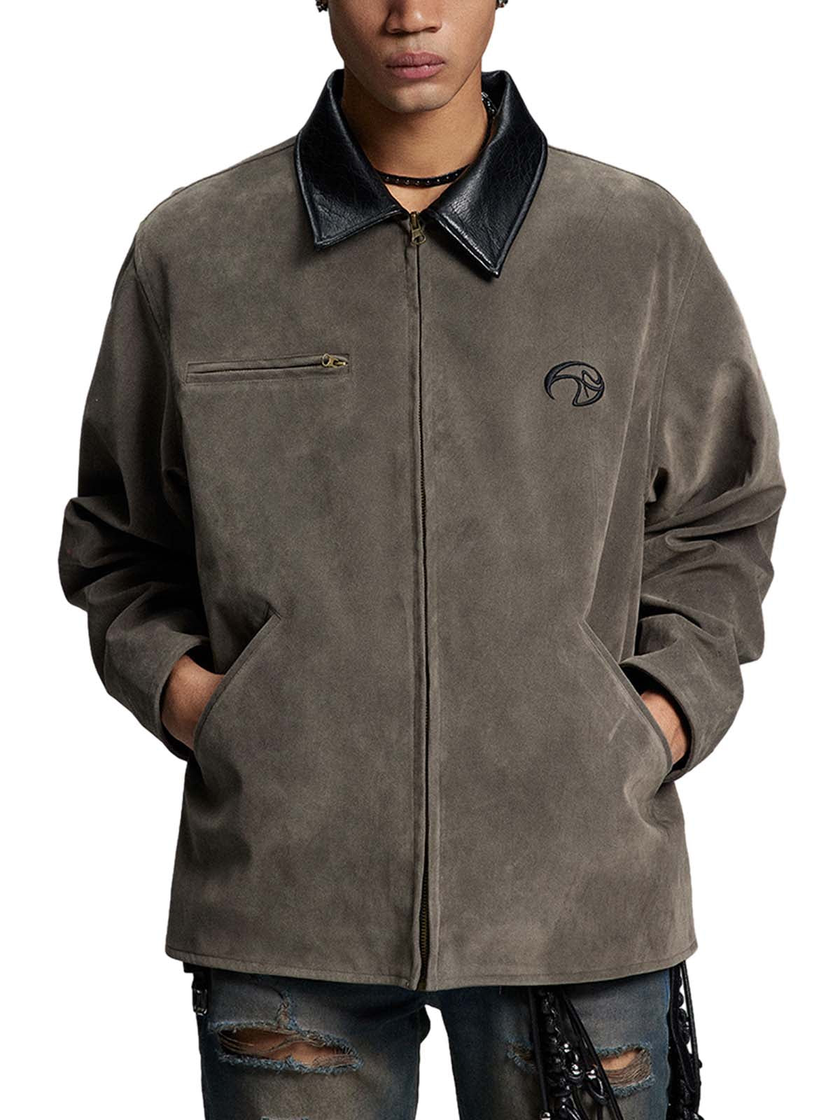 Retro Suede Detroit Motorcycle Jacket 