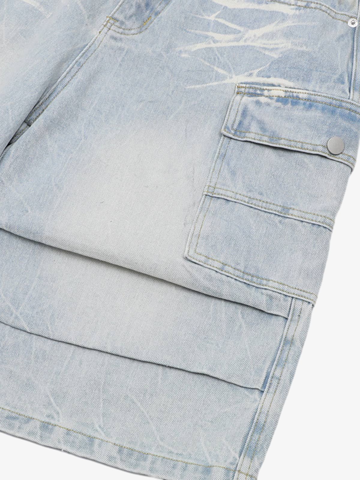 Short Sleeve Shirt & Shorts Denim Set 