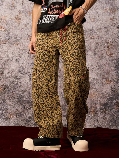 Cheetah Print Barrel Pants - 2416 
