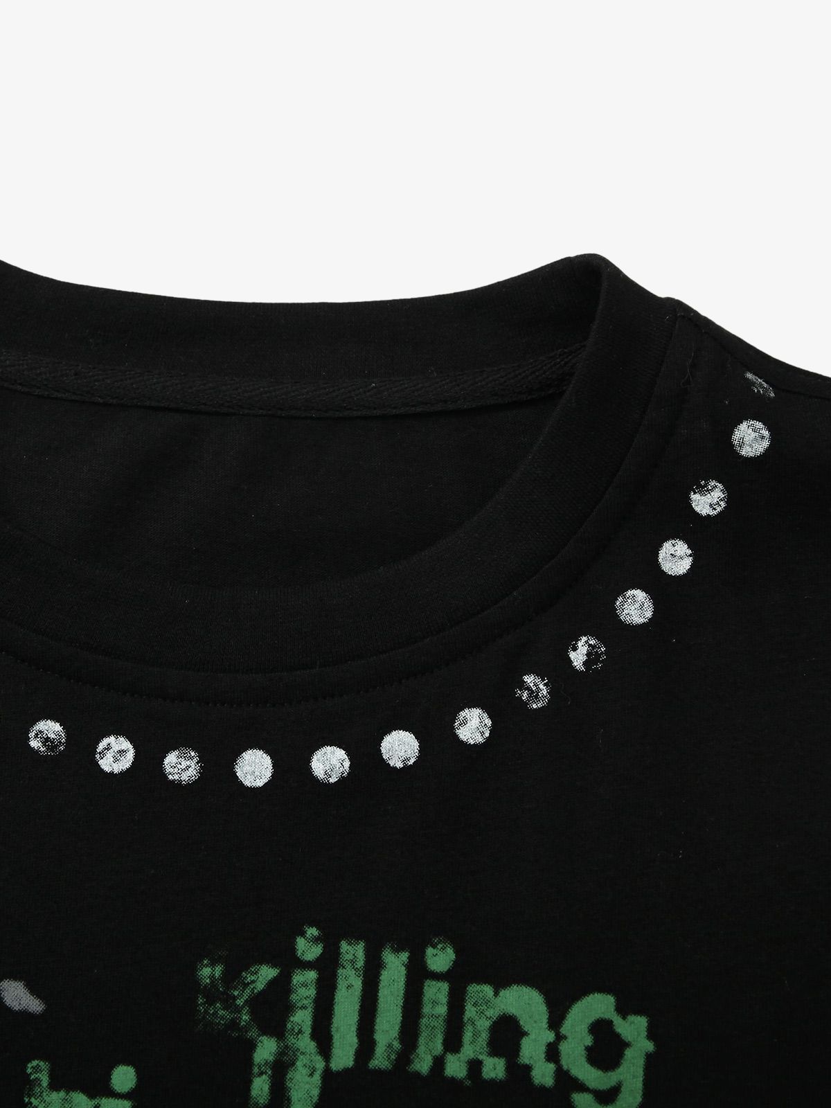 Contrast Color Patchwork Print T-Shirt 