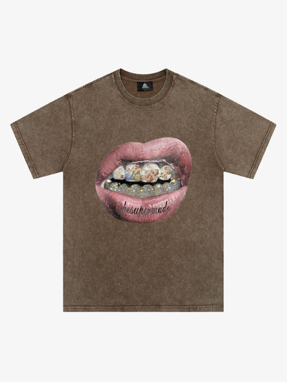 Artistic Lips Graphic T-Shirt 