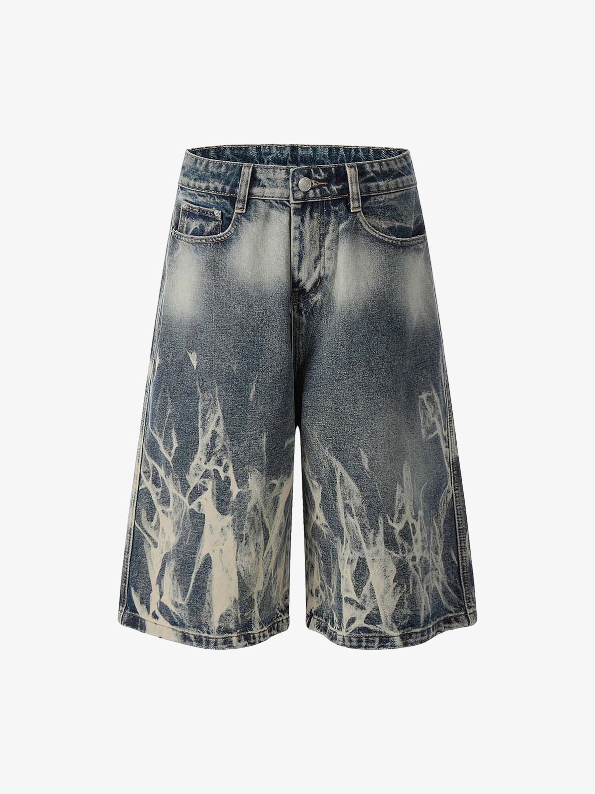 Retro Spray Monkey Washed Baggy Jorts 
