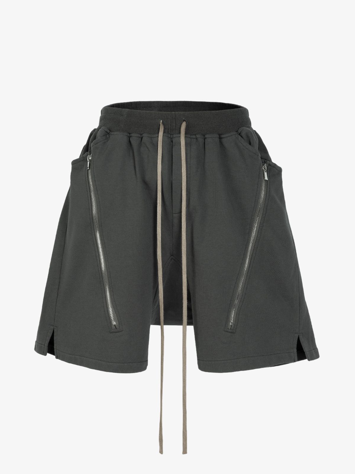 Retro Functional Zipper Slit Jort 